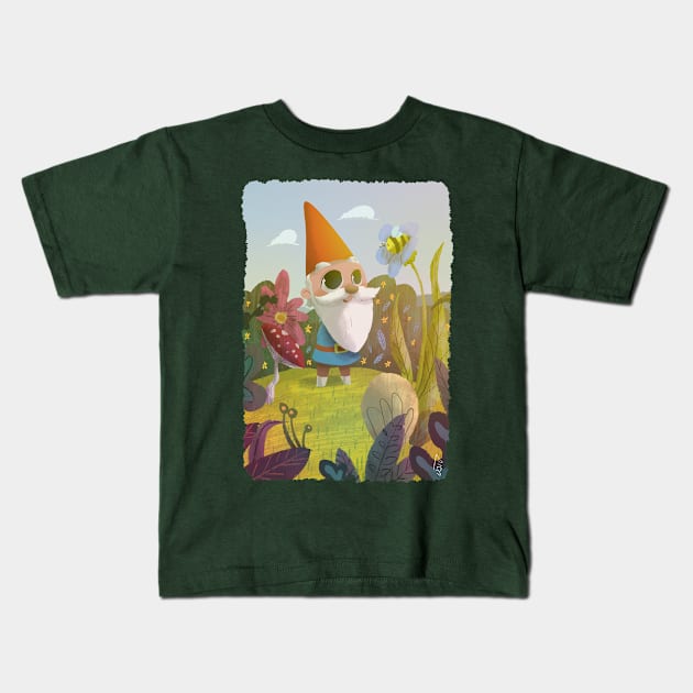 Gnome Kids T-Shirt by davidpavon